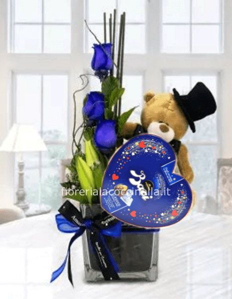 Flower Box + Peluche + Baci Perugina